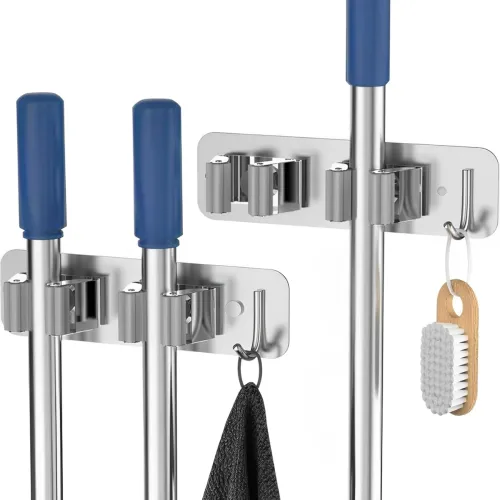 Image of JD FRESH Stainless Steel 2 In 1 Self-Adhesive Mop
