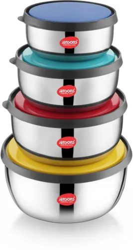 Image of Jensons Steel Cookie Jar (Pack of 4)