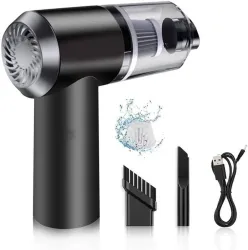 JERITO 3 in 1 Portable High Power Car Vacuum Cleaner USB Rechargeable
