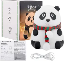 JESAL Cute Panda 7-Colors Light changing silicon toy