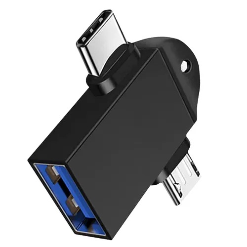 Image of JGD PRODUCTS 2 in 1 (Black) OTG Adapter Micro USB Type C