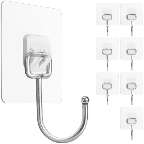 Image of JIALTO 5Pcs Large Adhesive Hooks 22Ib