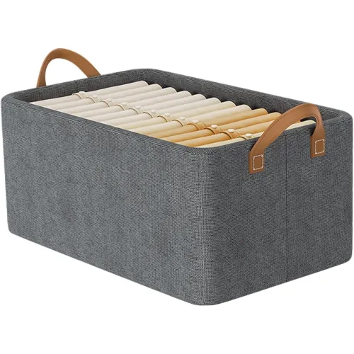 Image of JIALTO Foldable Cloth Storage Box (Large, Grey)