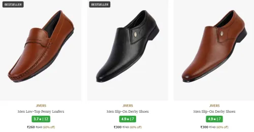 Image of JIVERS Formal Shoes For Men Starting @ ₹260