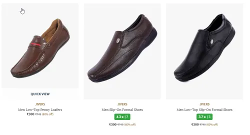 Image of JIVERS Men Low-Top Penny Loafers Starting At @₹300