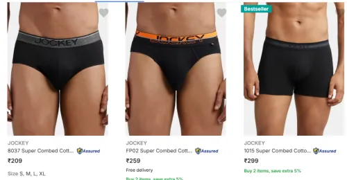 Image of JOCKEY Stretch Solid Men Trunk Starting At @₹209