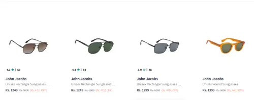 Image of John Jacobs Sunglaases Upto 80% Discount
