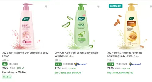 Image of Joy Beauty Product Minimum 50% Discount
