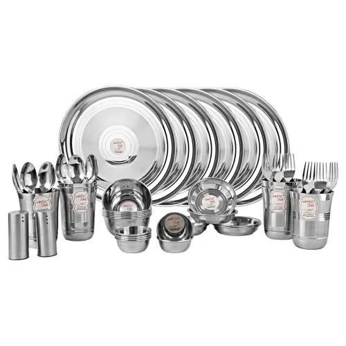 Image of JSI® High Grade Quality Stainless Steel Dinnerware Set - 44 Pieces
