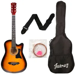 Juârez Acoustic Guitar Kit,38 Inch Cutaway, with Bag