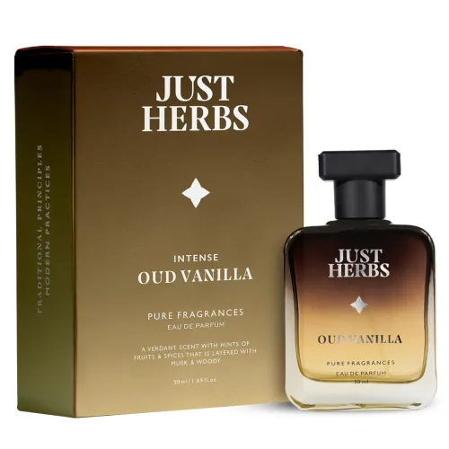Image of Just Herbs Intense Oud Vanilla EDP Perfume 50 ml.