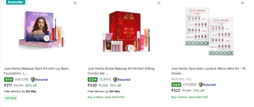 Image of Just Herbs Makeup Kit Minimum 90% Discounrt