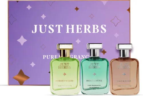Image of Just Herbs Pure Fragrances Energising & Relaxing Trio Perfume Set of 3