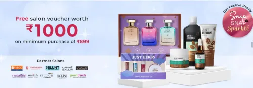 Image of JUST HERBS Sale : Purchase Above ₹899 & Get A Free Salon Voucher