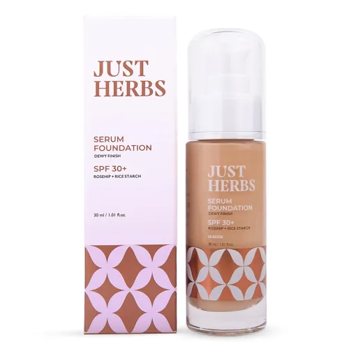 Image of Just Herbs Serum Foundation for Face Makeup.