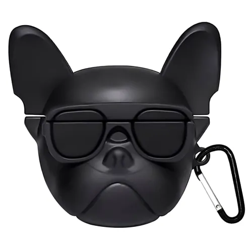 Image of KACA Airpods Pro 2 Case Cover (Black Dog)