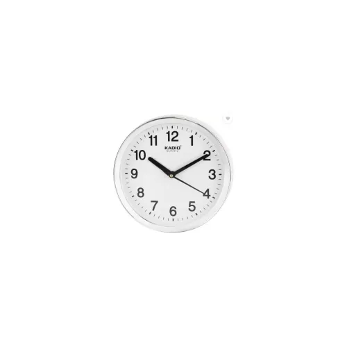Image of Kadio Analog 20 cm X 20 cm Wall Clock (White, with Glass, Standard)