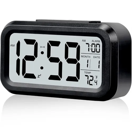 Image of Kadio Digital Alarm Clock Black - Abs, 13.72 Cm
