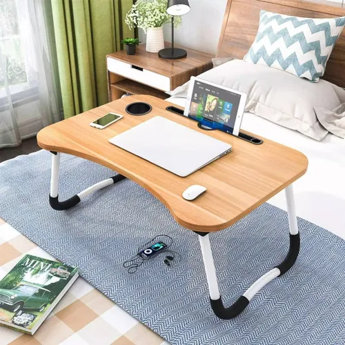 Image of KAIZONE Multipurpose Foldable Wooden Laptop Table
