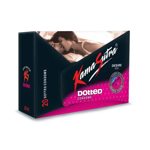 Image of KamaSutra Dotted Condoms for Men - 20 Count
