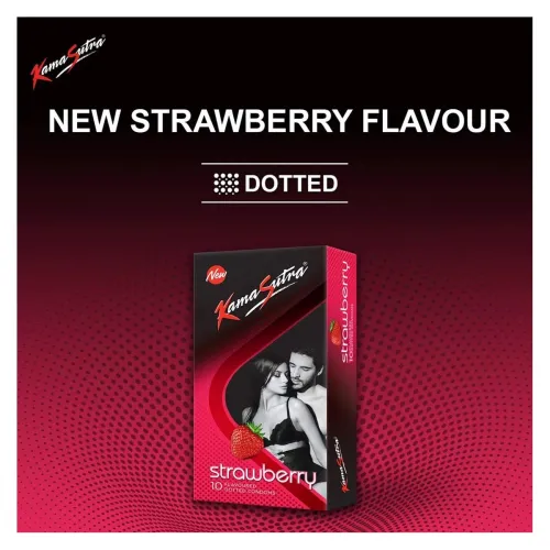 Image of KamaSutra Strawberry Flavoured Condoms 10 Count