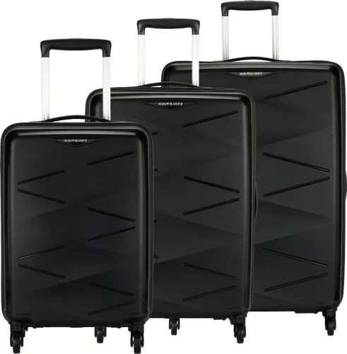 Image of Kamiliant TRIPRISM 3-Piece Hard Luggage Set – Black