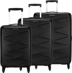 Kamiliant TRIPRISM 3-Piece Hard Luggage Set – Black