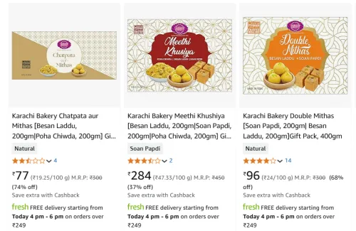 Image of Karachi Bakery Snack & Sweet product starting at ₹77