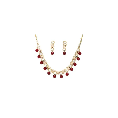 Image of Karatcart Kundan Choker Necklace Set