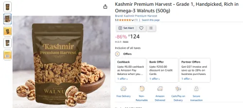 Image of Kashmir Premium Harvest 500g
