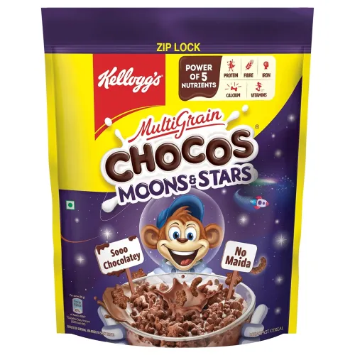 Image of Kellogg's Chocos Moons & Stars Breakfast Cereals, 1.2 Kg Pack