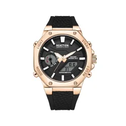 Kenneth Cole Reaction Silicone Analog-Digital Black Dial Mens Watch