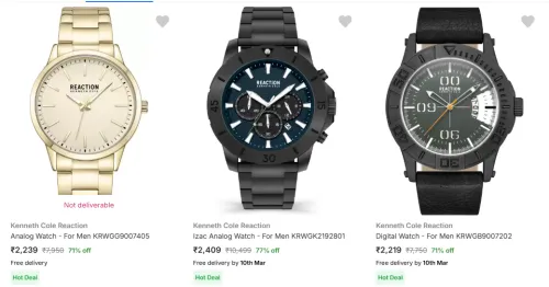 Image of Kenneth Cole Reaction Watch For Men Min. 72% Discount
