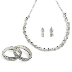 KENNICE Oxidised Silver Traditional Jewellery Set