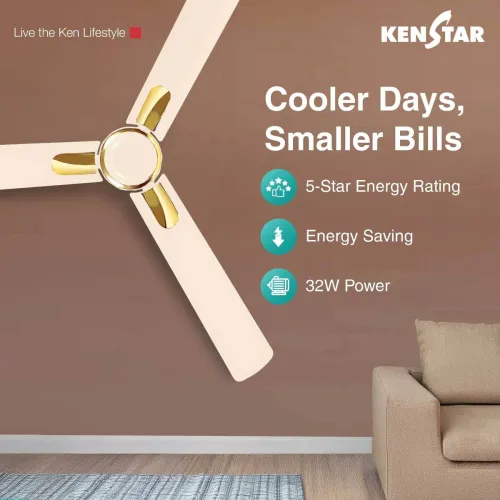 Image of Kenstar Snow breeze 5 Star 1200 mm 3 Blade Ceiling Fan