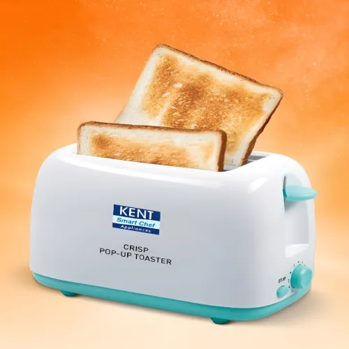 Image of Kent White & Blue Crisp 750 W Pop Up Toaster