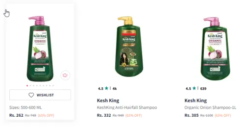 Image of Kesh King Scalp & Hair Medicine Ayurvedic Hairfall Expert Onion Shampoo Starting At @₹262