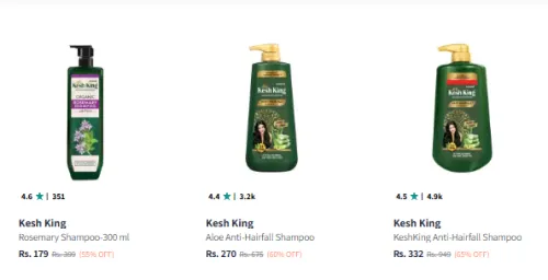 Image of Kesh King Shampoo at Minimum 50% Discount