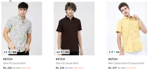 Image of KETCH Men Printed Casual Shirt Starting At @₹229