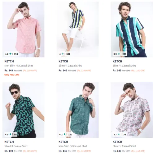 Image of Ketch Men's shirt starting @ ₹149