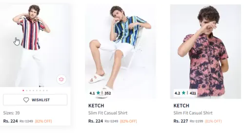 Image of KETCH Men Striped Casual Shirt @ Flat 82% Discount | Start ₹224