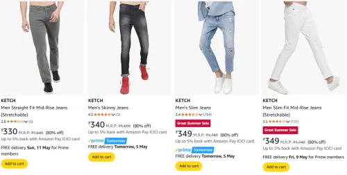 Image of KETCH Men's Jeans at minimum 80% Discount