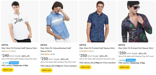 Image of KETCH Men's Shirts at minimum 80% Discount