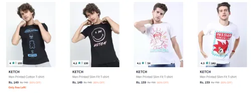 Image of Ketch Men's T-shirt at minimum 80% Discount