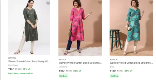 Image of ketch Women's kurti Starting at just ₹157