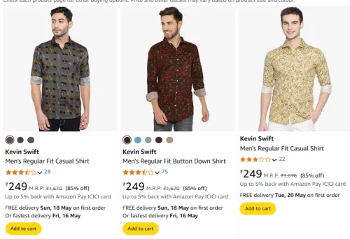 Image of Kevin Swift Men's Regular Fate 85% Discount