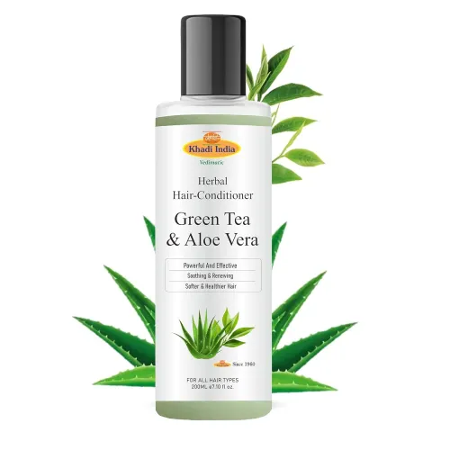 Image of Khadi 100% Natural Green Tea & Aloe Vera Hair Conditioner