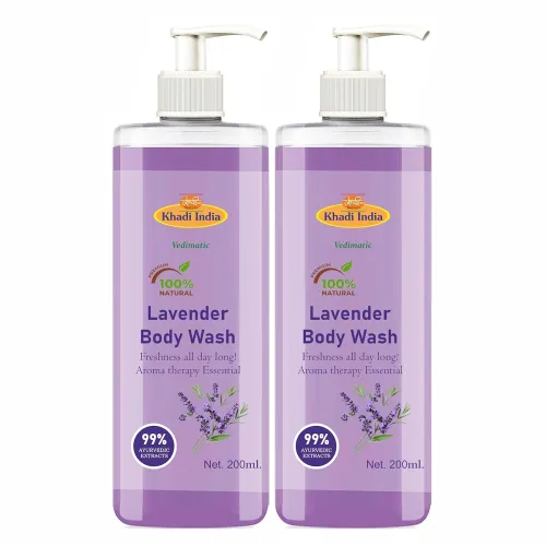 Image of Khadi 100% Pure Lavender Body Wash 240ml*2