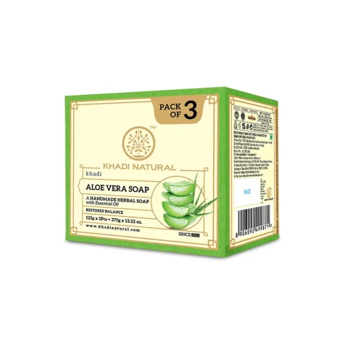 Image of Khadi Natural Aloe Vera Soap | Herbal Bathing Bar with Essential Oils | Gently Cleanses, Nourishes Skin |