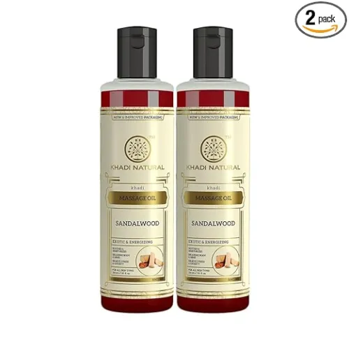 Image of Khadi Natural Sandalwood Massage Oil 210ml*2